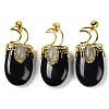 Natural Obsidian Pendants G-L524-17G-01-1