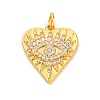 Brass Micro Pave Cubic Zirconia Pendants KK-U033-07G-01-1