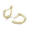 Brass Micro Pave Cubic Zirconia Arch Hoop Earring EJEW-C082-02A-G-2