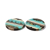 Transparent Resin & Walnut Wood Pendants RESI-TAC0017-68A-03-2