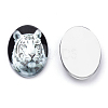Flatback Glass Cabochons X-GGLA-S034-25x18-028-2