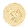 Golden Tone Round Wax Seal Brass Stamp Heads AJEW-Z034-01G-03-2