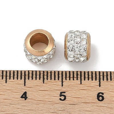 Alloy Rhinestone Clay Pave Beads ALRI-D300-01G-01-1