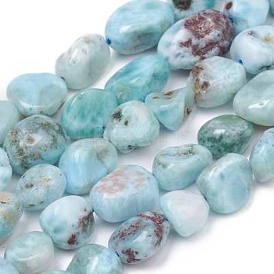 Natural Larimar Beads Strands G-L493-37-1