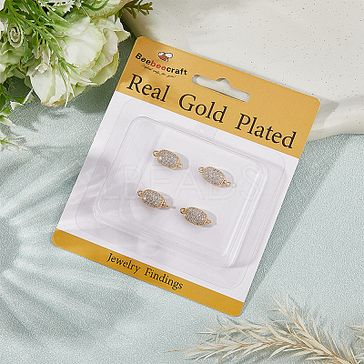 6Pcs Brass Micro Pave Clear Cubic Zirconia Box Clasps KK-BBC0019-66-1