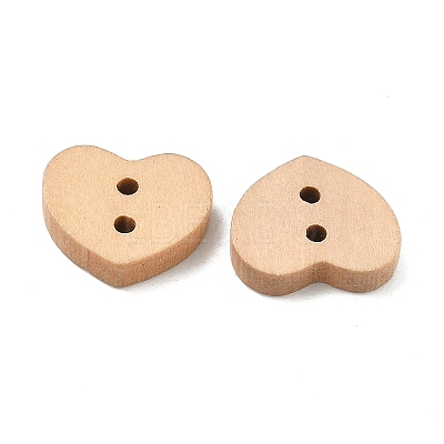 Lovely 2-hole Basic Sewing Button in Heart Shape NNA0Z9E-1