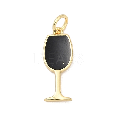 Brass Enamel Pendants KK-U062-02B-04-1