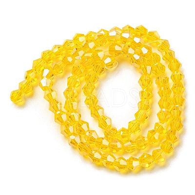 Transparent Electroplate Glass Beads Strands GLAA-F029-4mm-C22-1