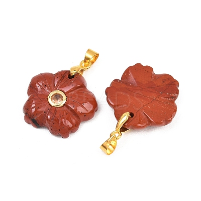 Natural Red Jasper Carved Pendants G-A315-01G-06-1