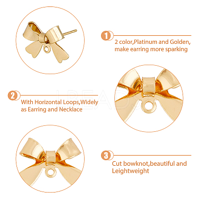 20Pcs Brass Stud Earring Findings KK-FH0004-80-1