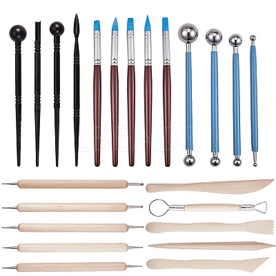23pcs/set Ceramic Pottery Clay Model Home Craft Art TOOL-BC0007-01-1