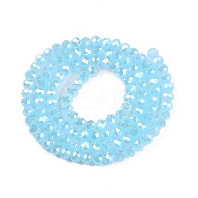 Electroplate Glass Beads Strands EGLA-A044-J4mm-A04-1