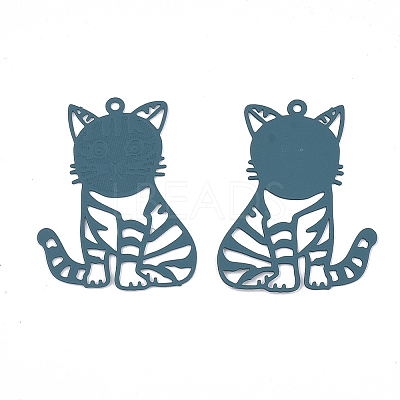 430 Stainless Steel Kitten Pendants LS-STAS-S108-18A-1