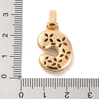 Brass Micro Pave Cubic Zirconia Pendants KK-C076-29C-G02-1
