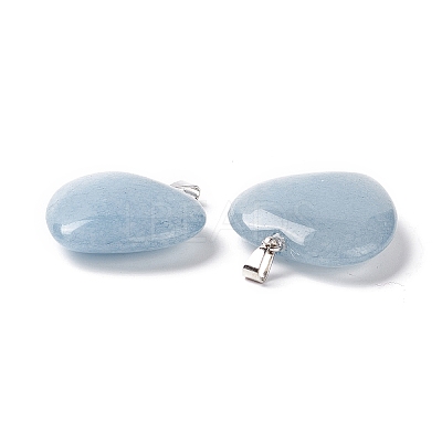 Natural White Jade Pendants X-G-G956-B38-FF-1