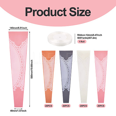 Lace Pattern Plastic Gift Bags DIY-TA0010-89-1