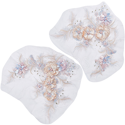 3D Polyester Computerized Embroidery Cloth Sew on Appliques DIY-WH0320-54A-1