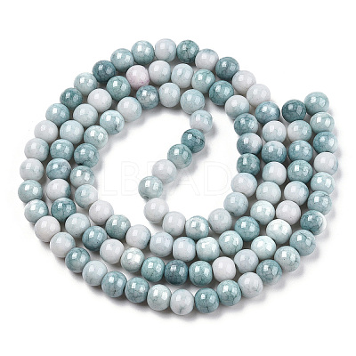 Opaque Crackle Glass Round Beads Strands X-GLAA-T031-01A-1