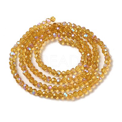 Electroplate Transparent Glass Beads Strands EGLA-A035-T3mm-L04-1