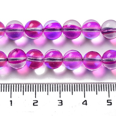 Synthetic Moonstone Beads Strands G-P528-J02-06-1