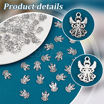 80Pcs Tibetan Style Alloy Pendants TIBEP-PH0001-69AS-1