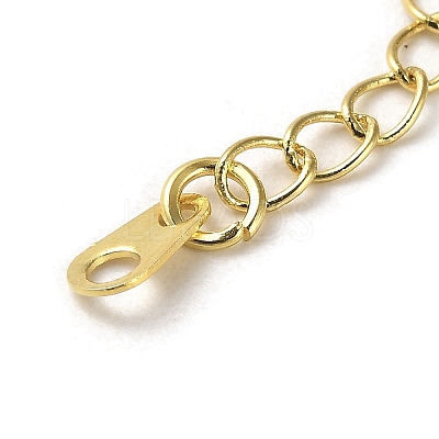 Rack Plating Brass Curb Chain Extender KK-Q807-11G-1
