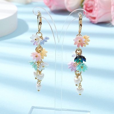 Resin & ABS Imitation Pearl Leverback Earrings EJEW-JE06264-1
