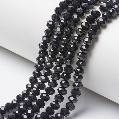Opaque Solid Color Glass Beads Strands X-EGLA-A034-P8mm-D18-1