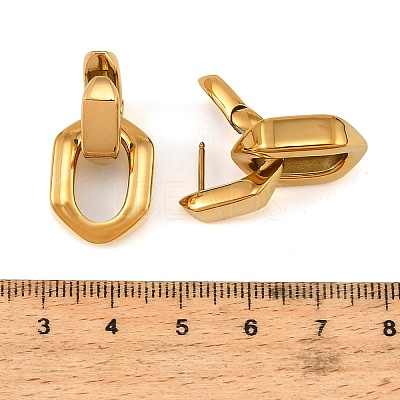 304 Stainless Steel Hoop Dangle Earrings for Women SA-CBAABBA-16G-1
