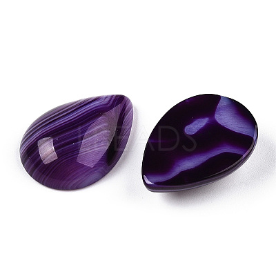 Natural Banded Agate/Striped Agate Cabochons G-T122-23H-1