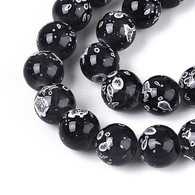 Baking Paint Glass Beads Strands DGLA-N015-10mm-10-1