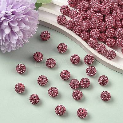 Polymer Clay Rhinestone Beads RB-C1438-10mm-A23-1