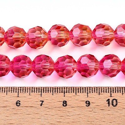 Baking Paint Transparent Glass Beads X1-DGLA-A035-T10mm-A02-1