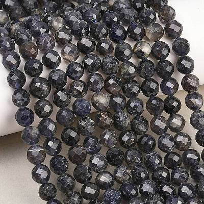 Natural Iolite Beads Strands G-RM250101-E7-1