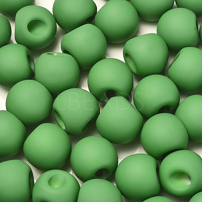 Rubberized Acrylic Beads OACR-G012-05H-1
