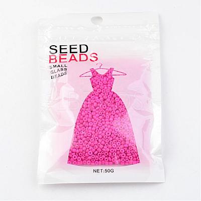 12/0 1.5~2mm Baking Paint Glass Seed Beads Loose Spacer Beads X-SEED-S001-K24-1