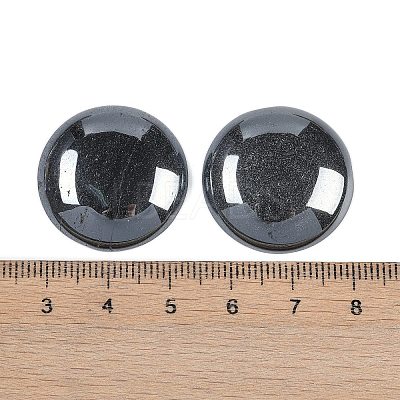 Synthetic Non-magnetic Hematite Cabochons G-H1596-FR-25mm-31-1