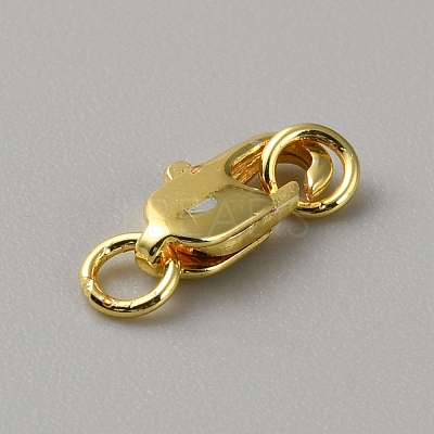 Brass Lobster Claw Clasps FIND-WH0110-859A-G-1
