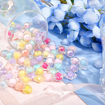 Transparent Acrylic Beads TACR-PH0001-67-1