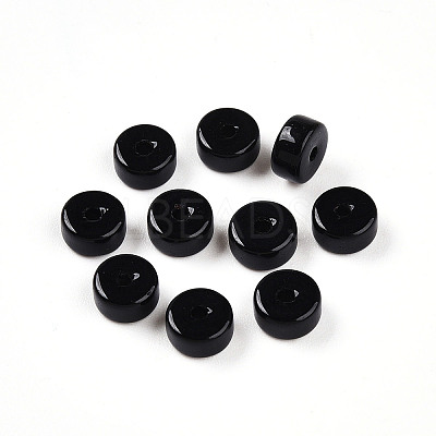 Opaque Solid Color Glass Beads GLAA-N007-6x3mm-A01-1