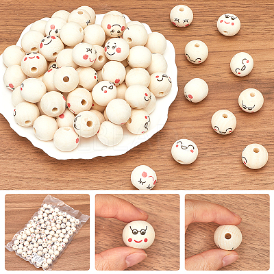 Wood European Beads WOOD-GF0002-24A-1