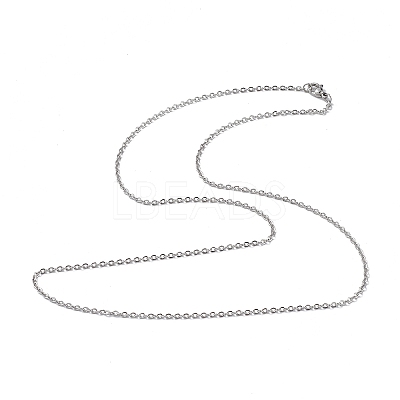 Non-Tarnish 304 Stainless Steel Cable Chain Necklace for Men Women NJEW-K245-024D-1