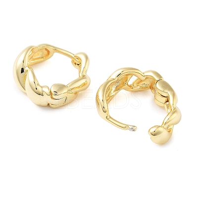 Brass Curly Hoop Earrings for Women EJEW-F347-01G-01-1