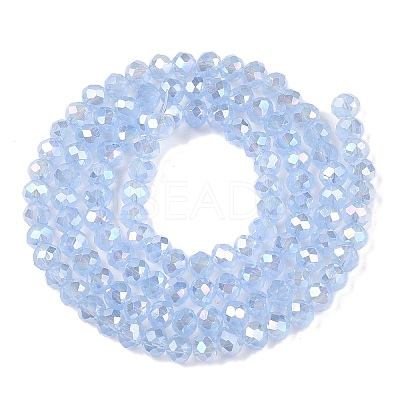 Electroplate Glass Beads Strands EGLA-A044-J4mm-B03-1