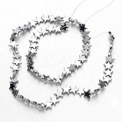 Electroplate Non-magnetic Synthetic Hematite Bead Strands X-G-F300-24C-01-1