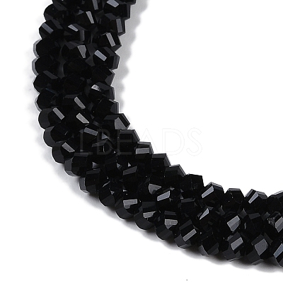 Electroplate Glass Beads Strands GLAA-Q105-04E-1