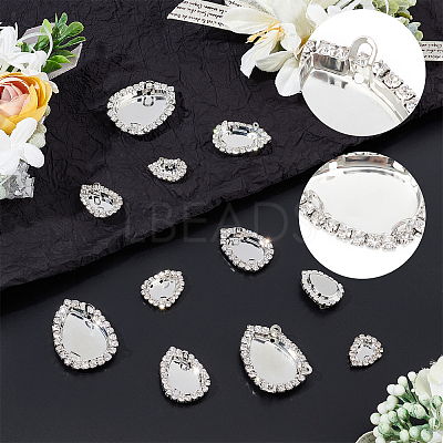 24Pcs 4 Style Brass Cabochon Connector Setting RB-PH0001-18P-1