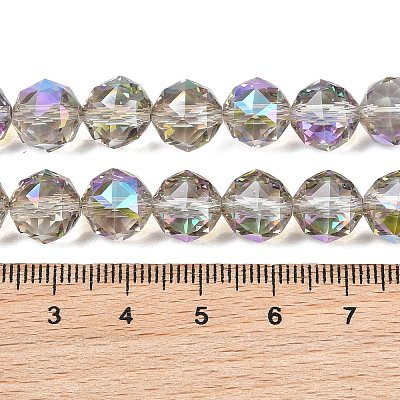 Transparent Electroplate Glass Beads Strands EGLA-N002-34C-B11-1
