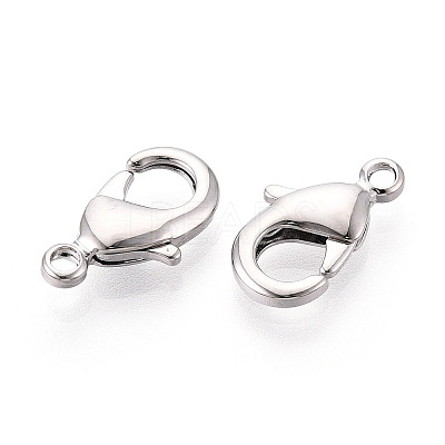 Brass Lobster Claw Clasps KK-YW0004-01C-P-1