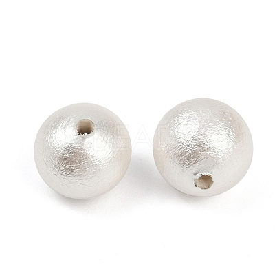 Compressed Cotton Pearl Beads WOVE-V001-A01-8mm-1